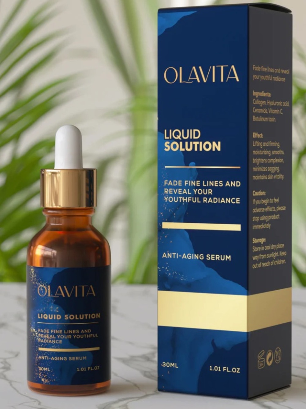 OLAVITA Liquid Solution Anti-Aging Serum - 1.01 oz